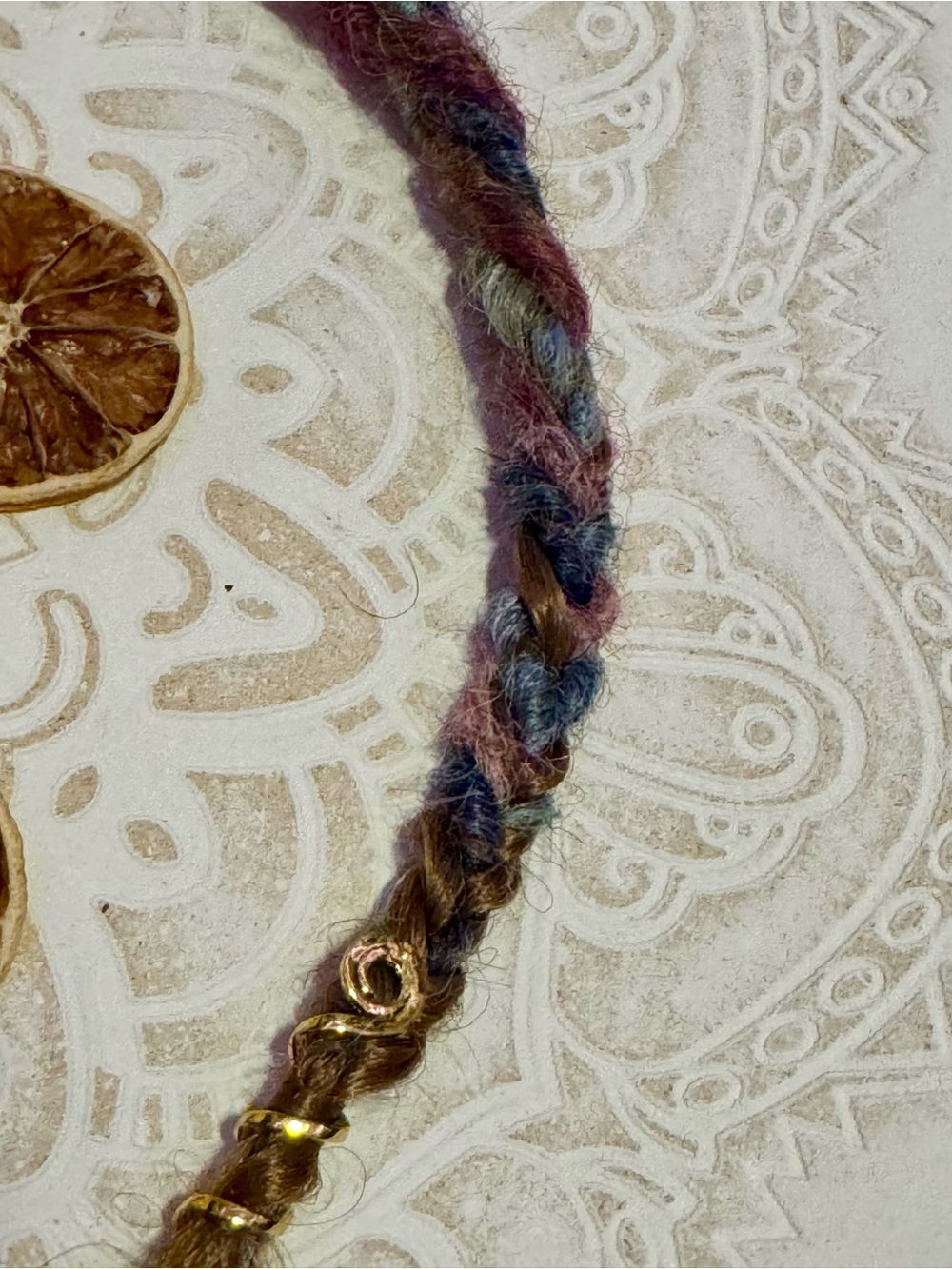 Colorful Braided Hair Extension Accent - Pink & Purple Blend - Picture 8 of 12